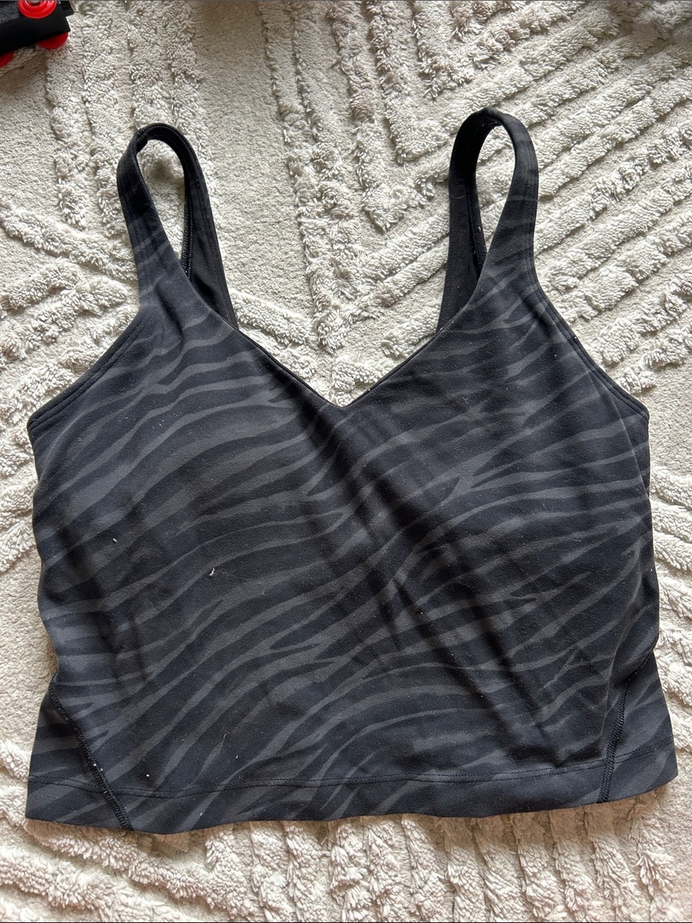 Lululemon Black Zebra-Print Sports Bralette